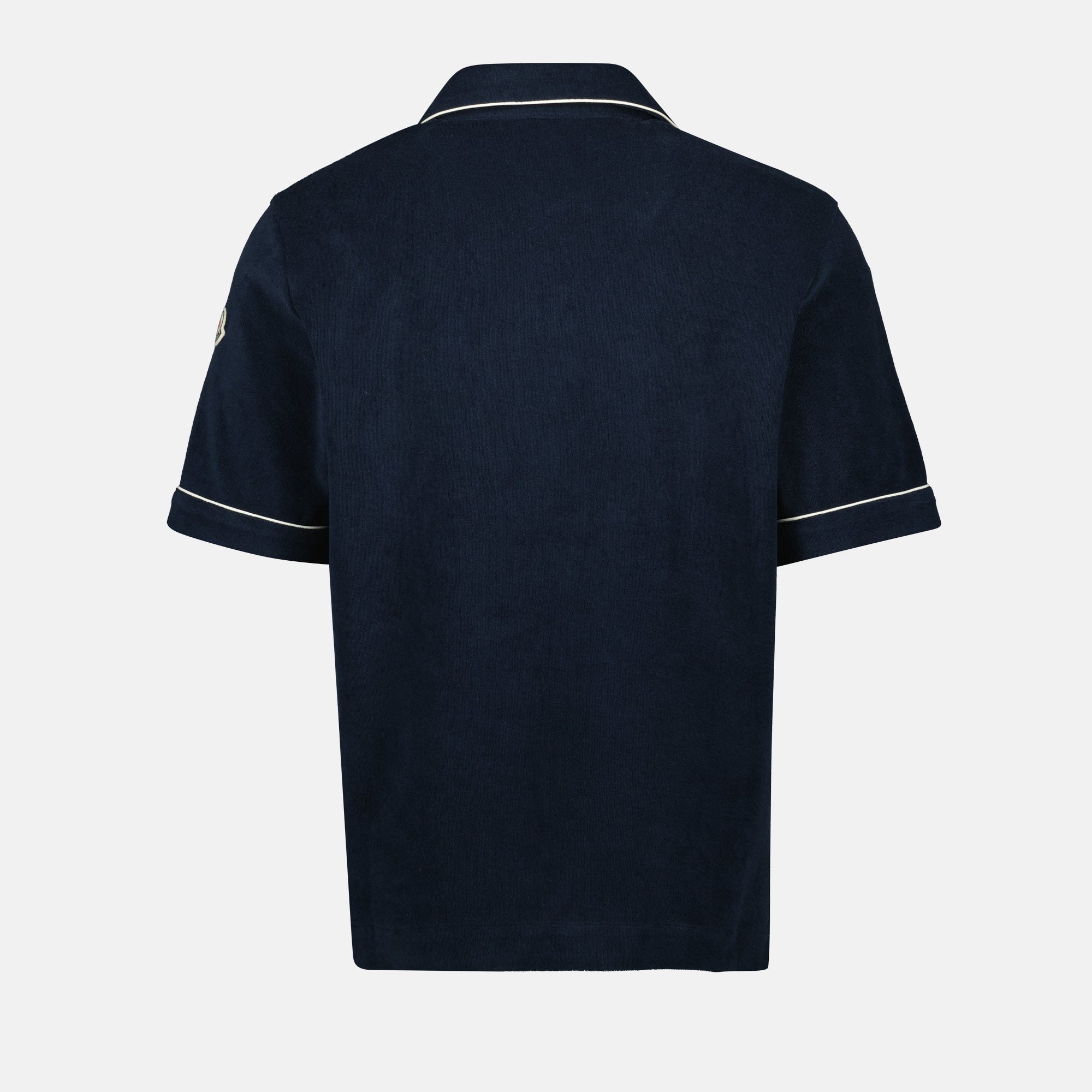 Polo shirts Terry Cotton Polo Moncler Dark blue Homme