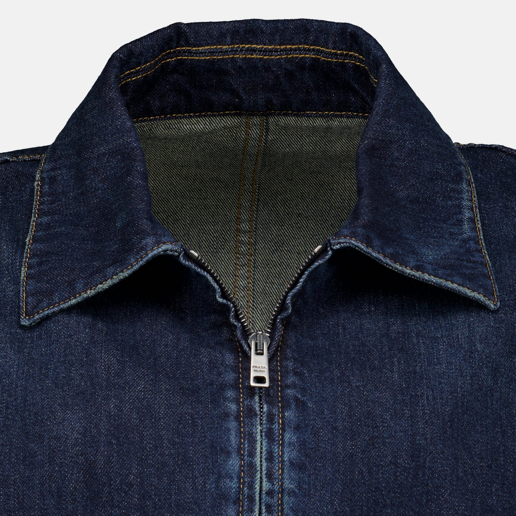 Vestes 다크 블루 데님 자켓 Prada Bleu foncé Femme
