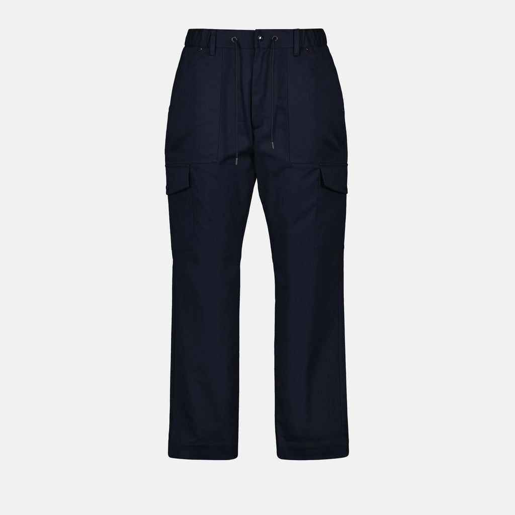 Pantalons Pantalon en gabardine Moncler Bleu foncé Homme