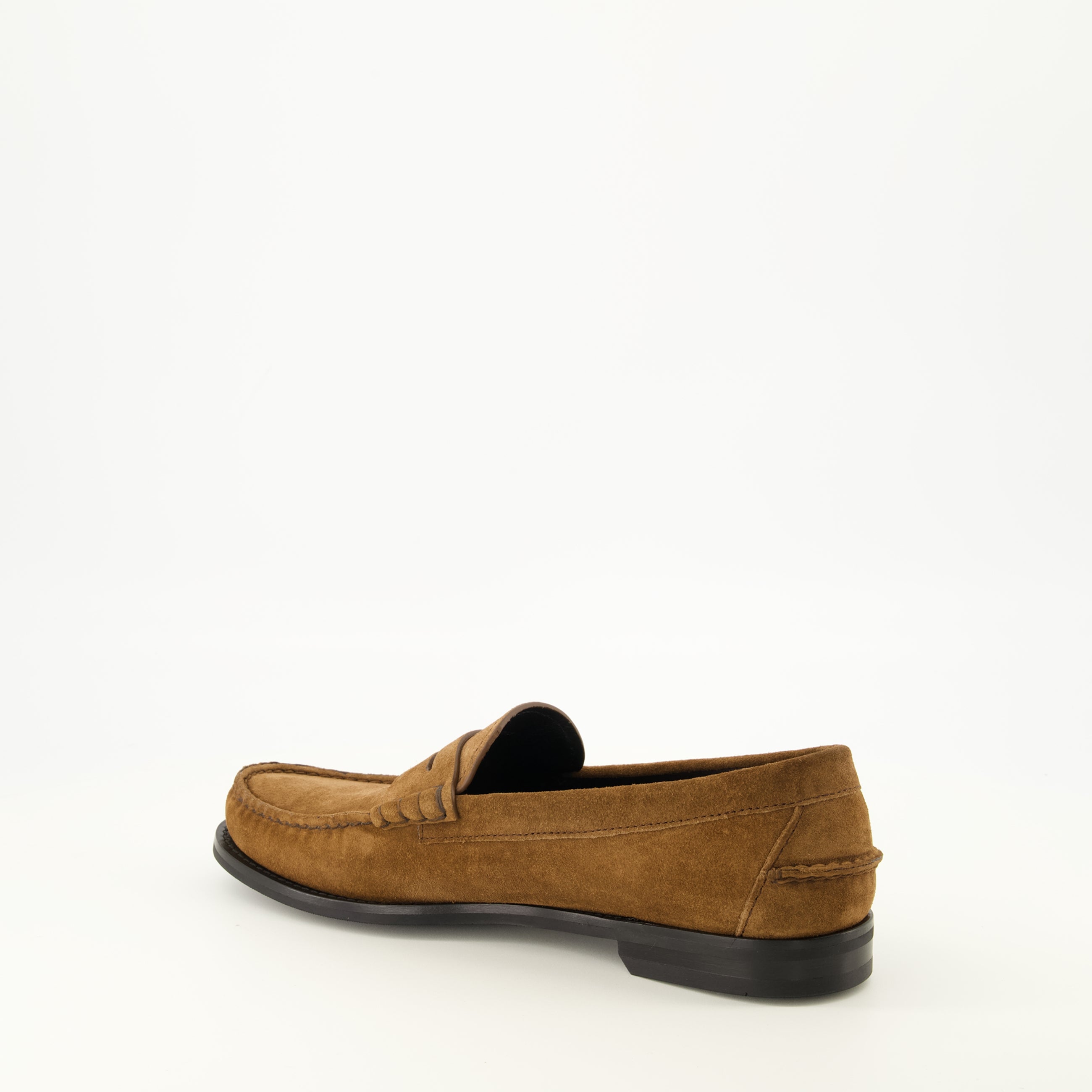 Mocassins Mocassins en veau velours marron Prada Marron Homme
