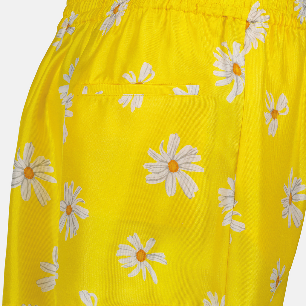 Shorts Short Marguerites Moschino Yellow Femme