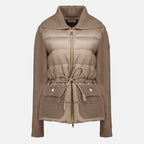 Vestes Beige Gürtelschluss-Zip-Cardigan Moncler Beige Femme
