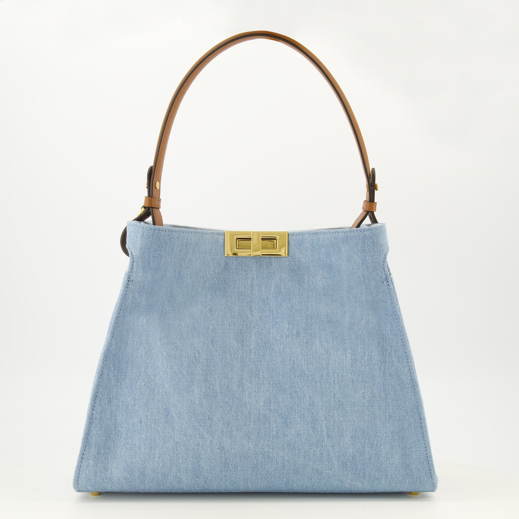 Sacs à main et épaule 펜디 웨이 미디엄 데님 블루 백 Fendi Bleu Femme
