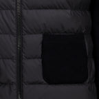 Maille Cardigan com fecho zip em lã preta Moncler Noir Femme