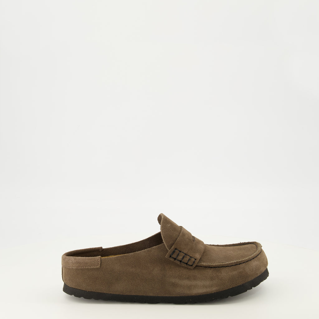 Chaussures ouvertes 뮤ules 나폴리 랩 브라운 Birkenstock Marron Unisexe