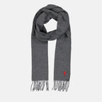 Scarves and gloves Ami de Coeur Scarf Ami PARIS Gray Unisex