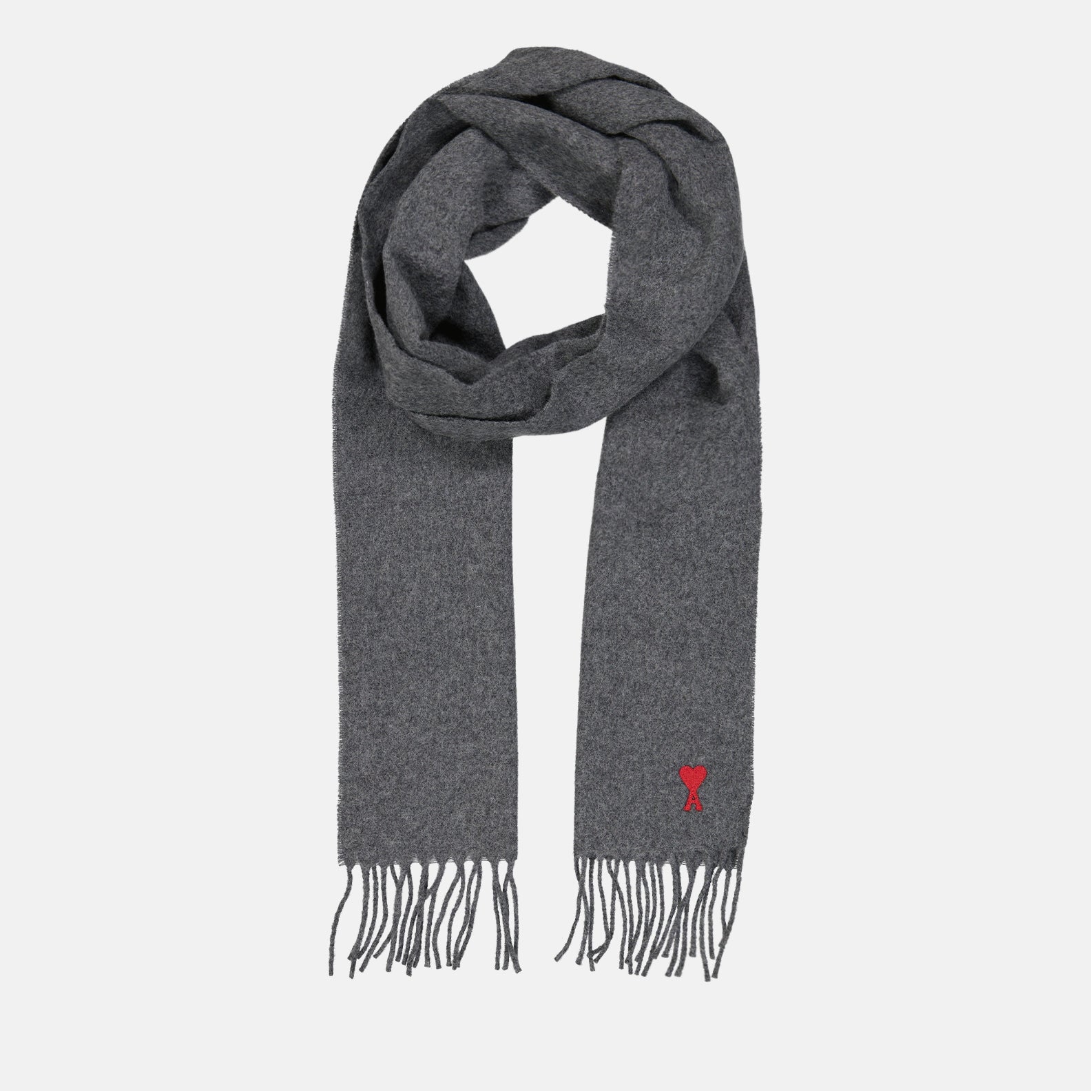 Scarves and gloves Ami de Coeur Scarf Ami PARIS Gray Unisex