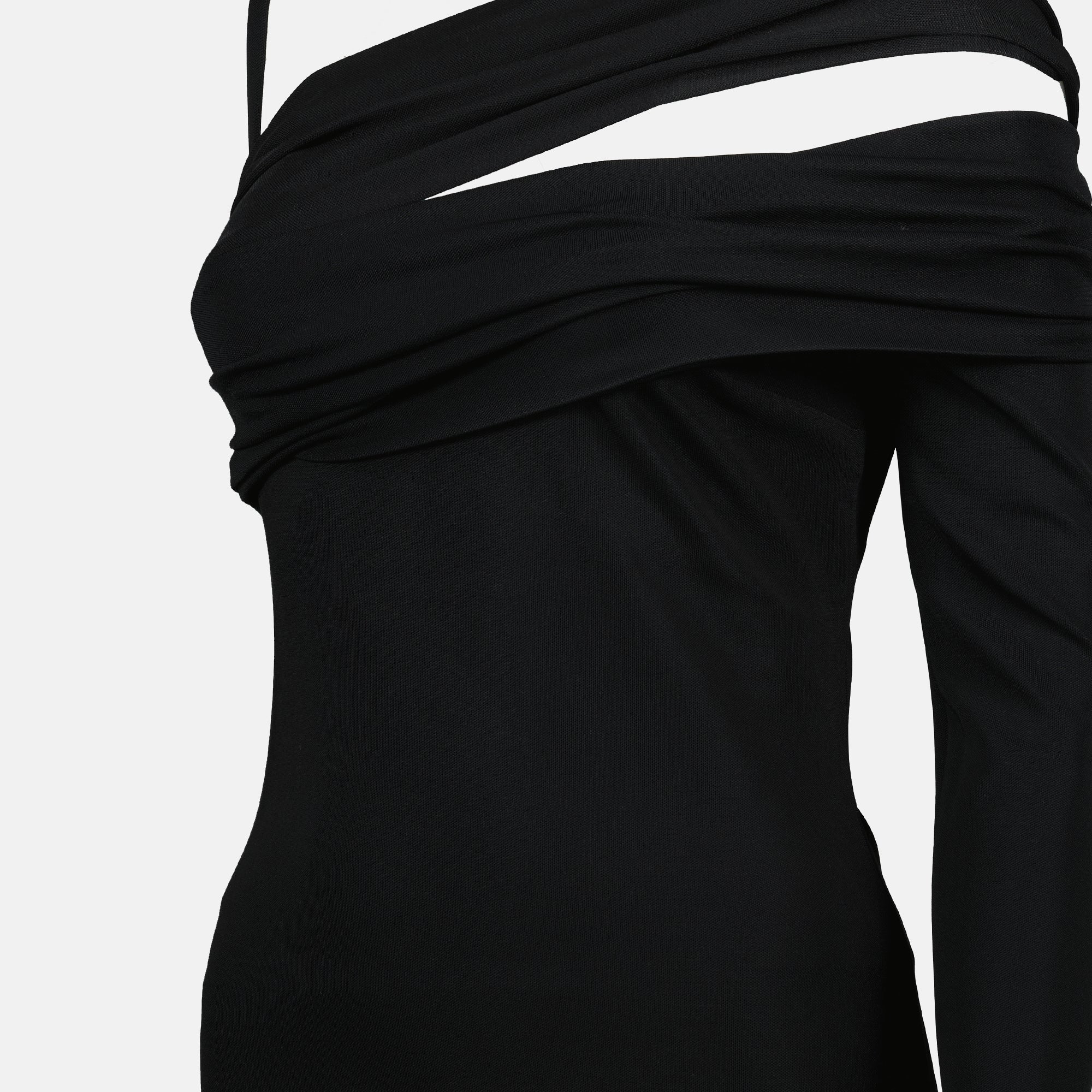 Abiti Abito Asimmetrico Nero Versace Nero Femme