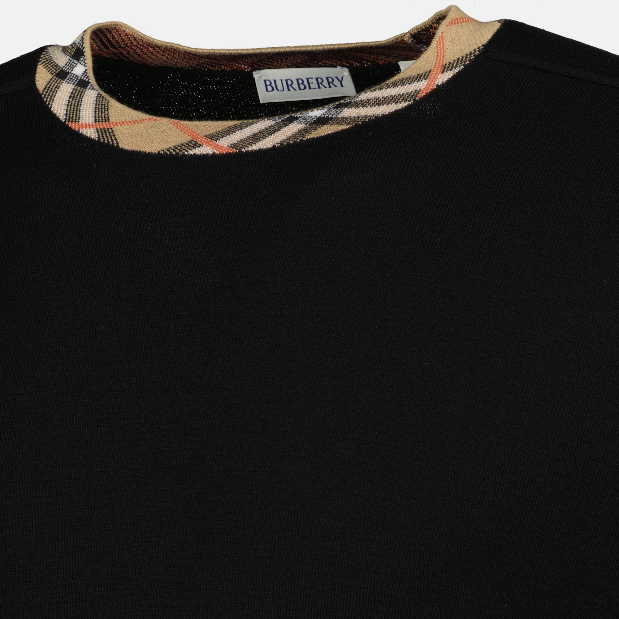 Immagine del pullover in lana Check di Burberry per uomo - Stagione Autunno-Inverno 2025 - Vista Dettagliata_2