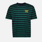 T-shirts T-shirt slogan à rayures Drole De Monsieur Bleu Homme