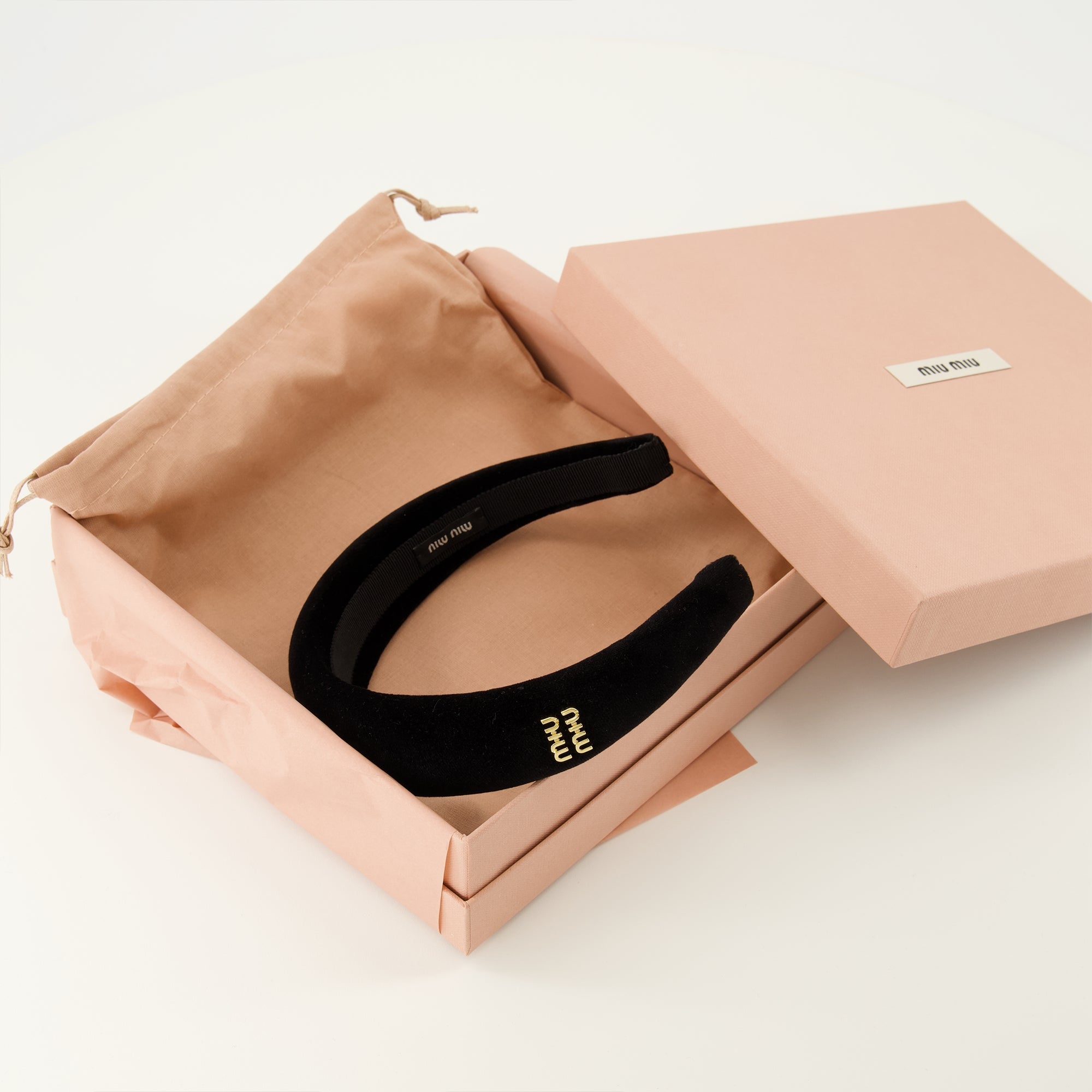 ブラックベルベットヘッドバンド ミュウミュウ - 女性用 – myCompañero