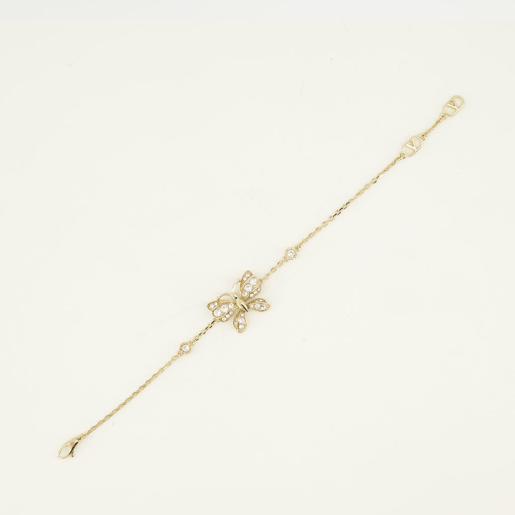 Bijoux Bracciale Flutterby in Metallo e Cristalli Swarovski® Valentino Garavani Doré Femme
