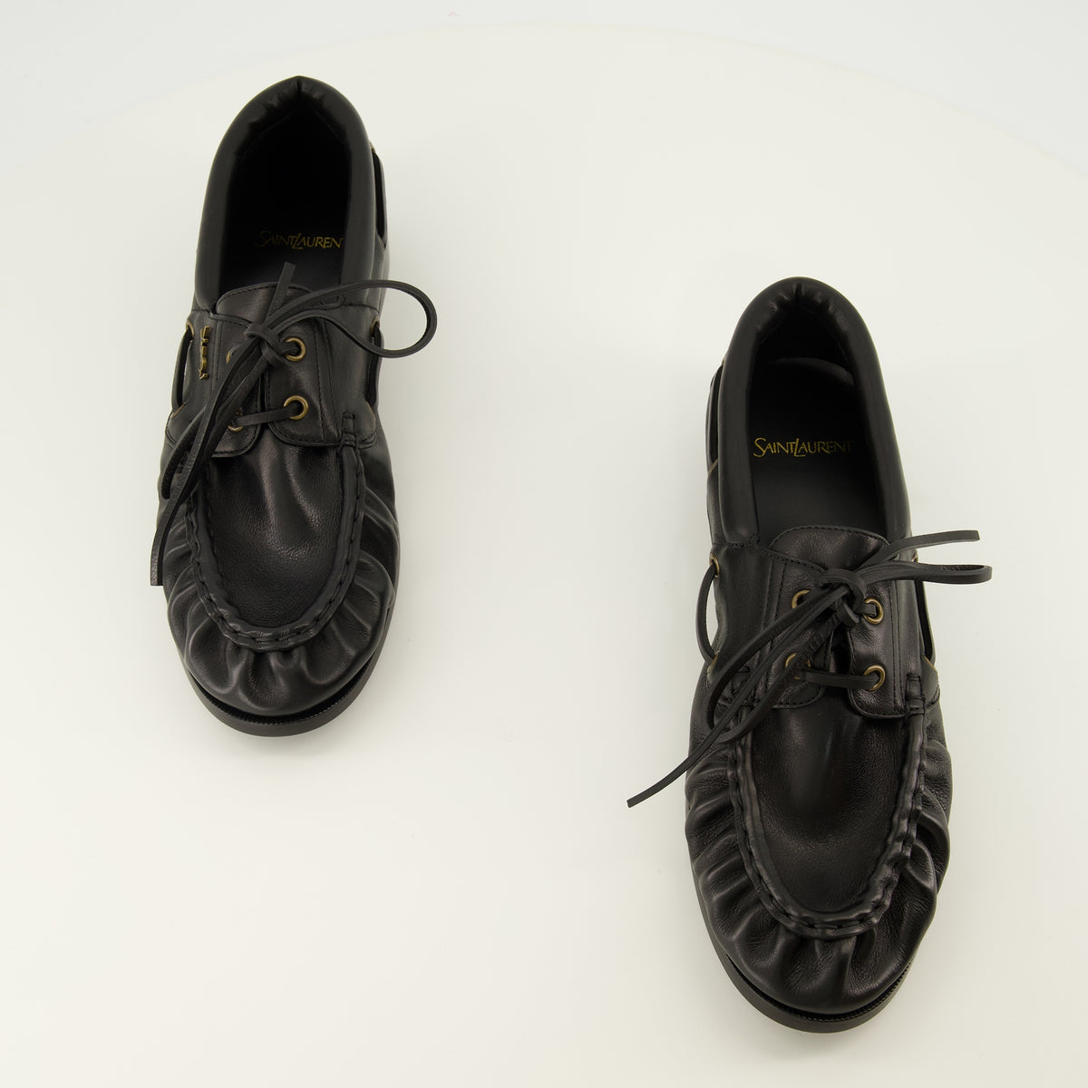 Mocassins Schwarze Loafer Boot Moccasins Saint Laurent Noir Homme