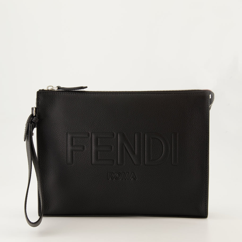 ポーチ Pochette Fendi Roma en cuir Fendi 黒 Homme