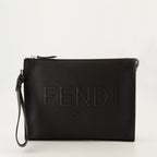 ポーチ Pochette Fendi Roma en cuir Fendi 黒 Homme