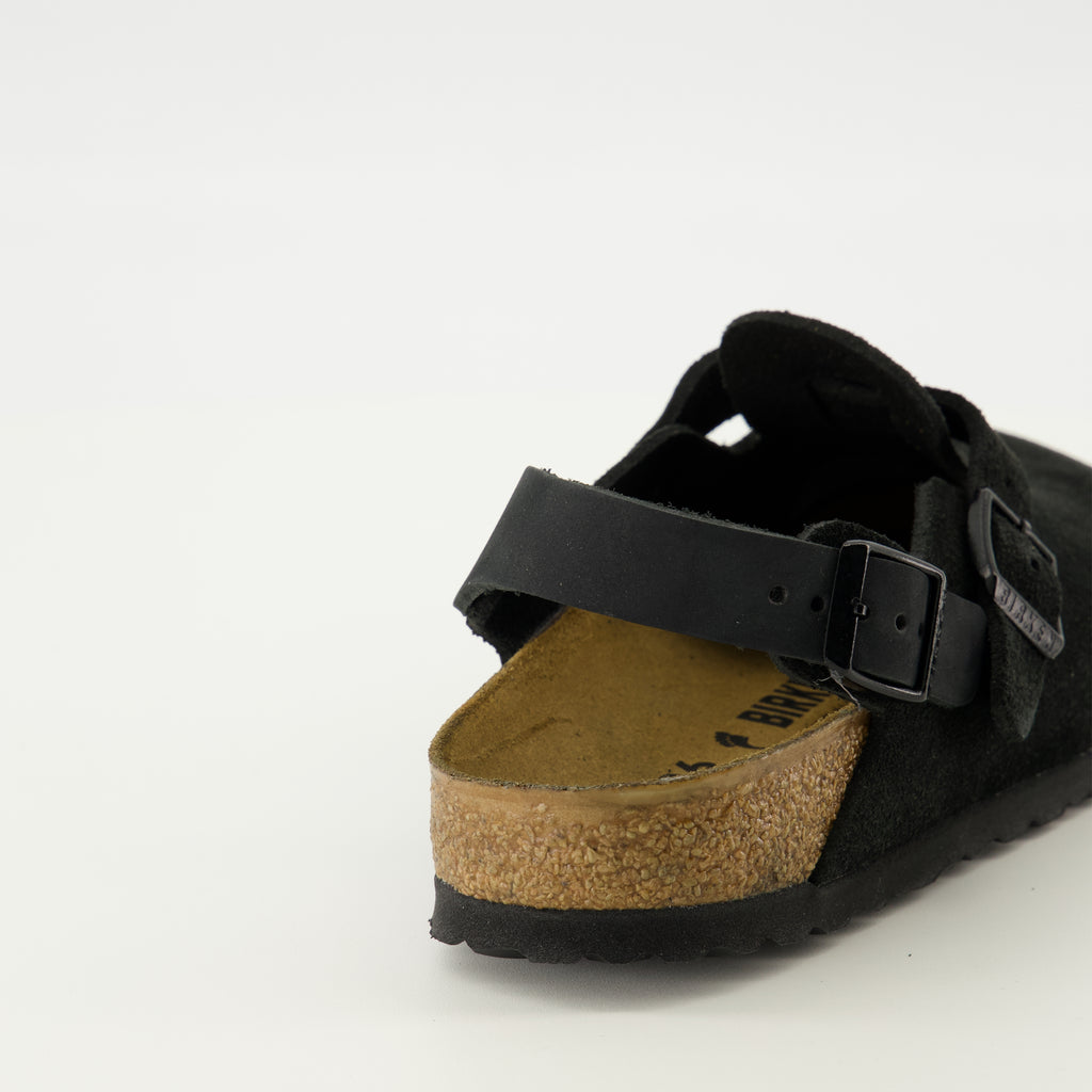 Chaussures ouvertes Tokio Mules en Ante Negro Birkenstock Noir Unisexe