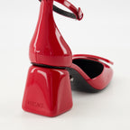 Heels Patent Leather Heels Versace Red Femme