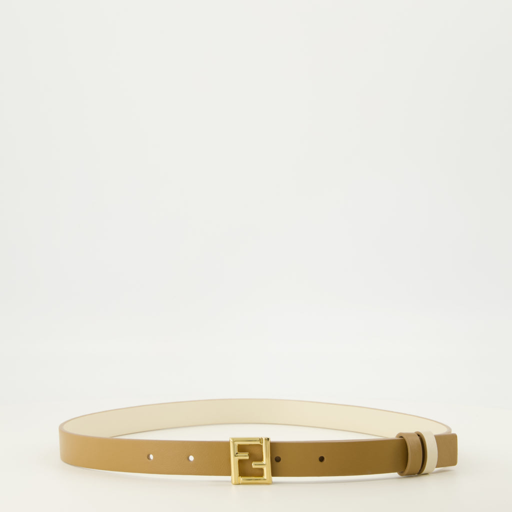 Ceintures Reversible FF Belt Fendi Marron Femme