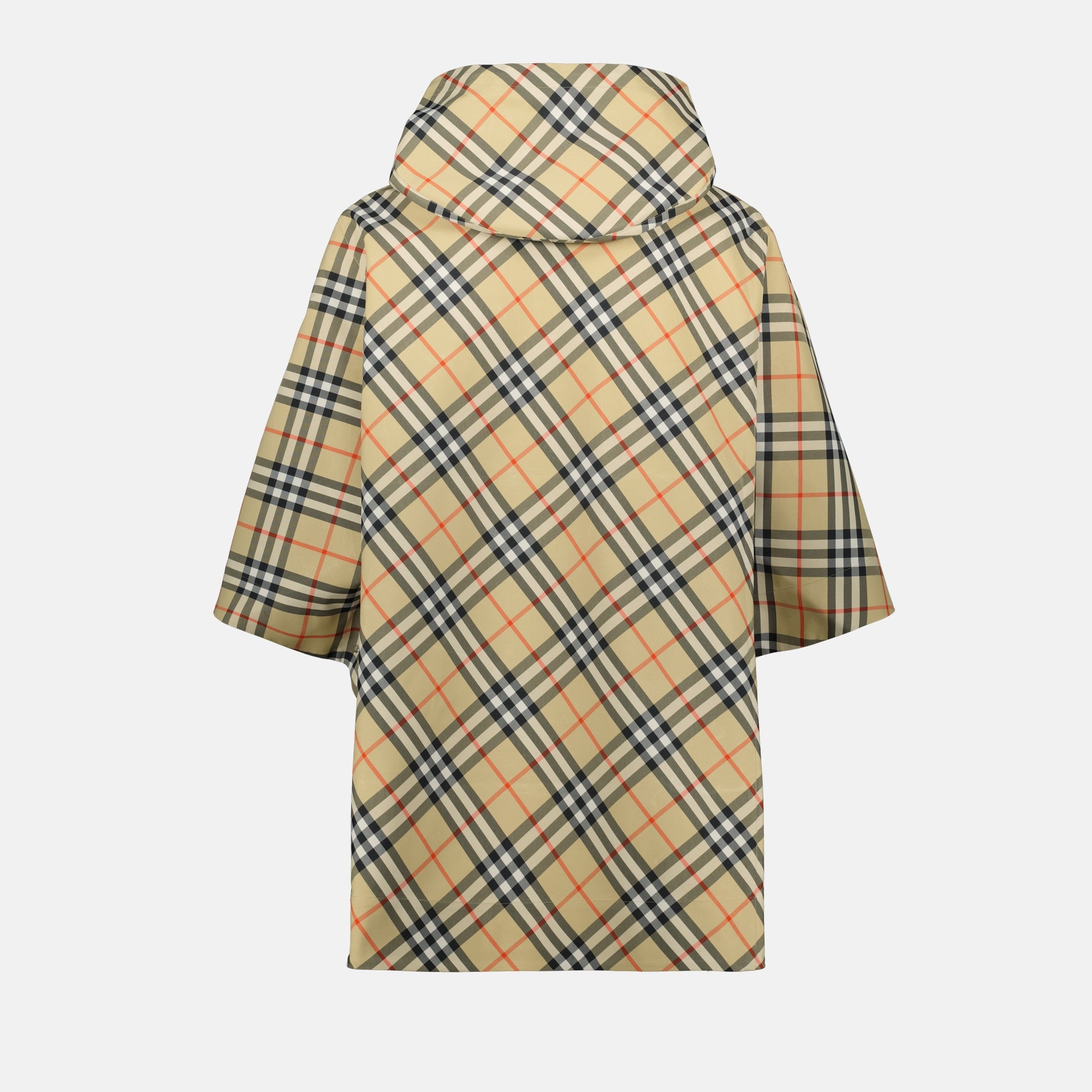 Jackets Check Plaid Cape Burberry Beige Unisex