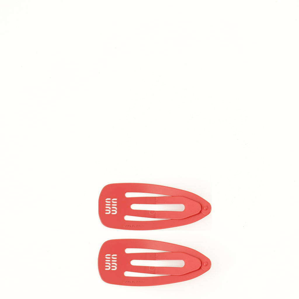 Chapeaux, casquettes et bonnets Clips de Cabelo Metálicos Vermelhos Miu Miu Rouge Femme