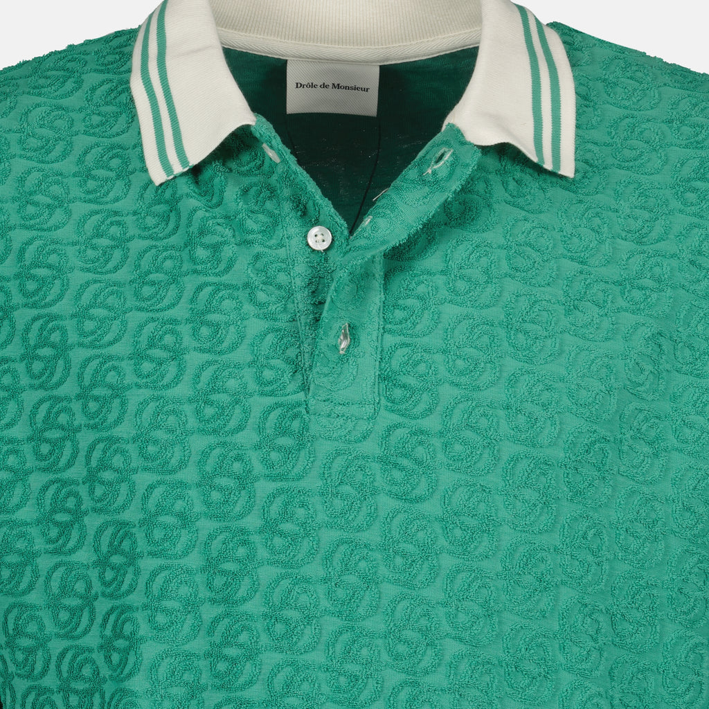 Polos Polo Monogramme MC Drole De Monsieur Vert Homme