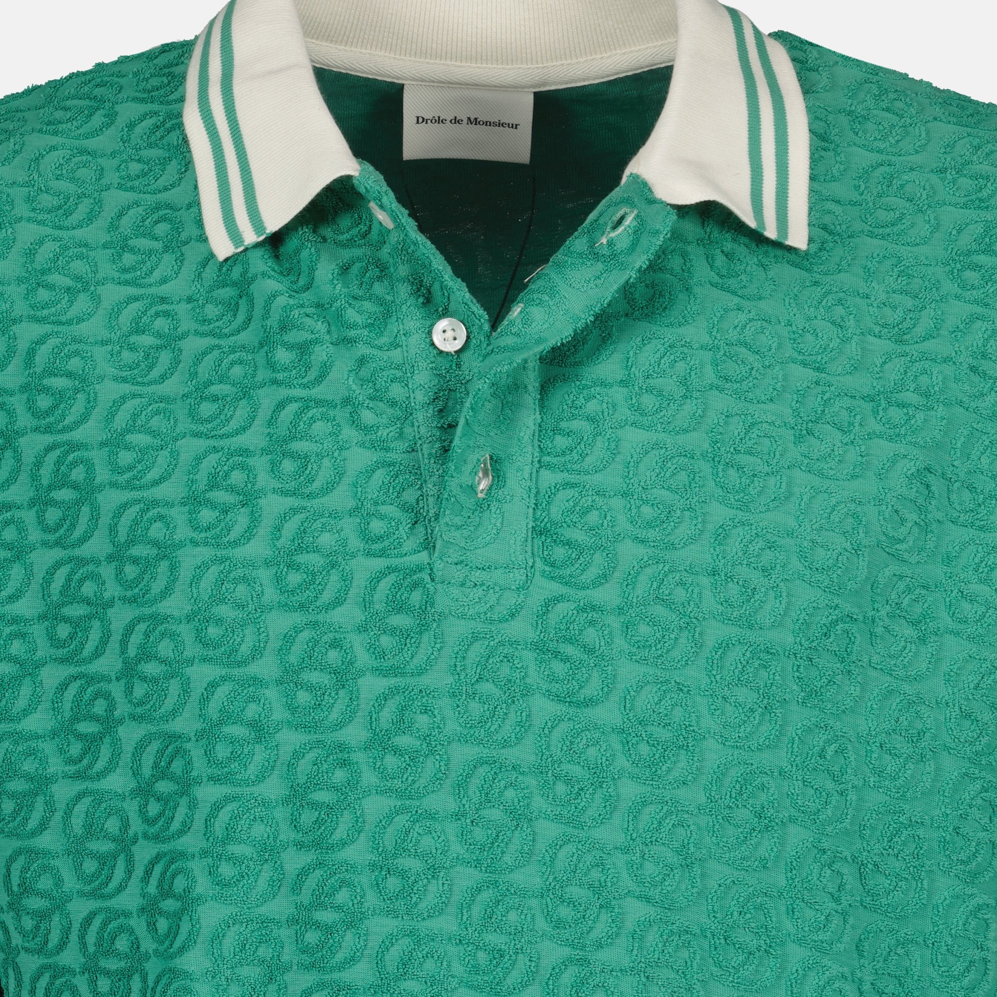 Polos Polo Monogramme MC Drole De Monsieur Vert Homme