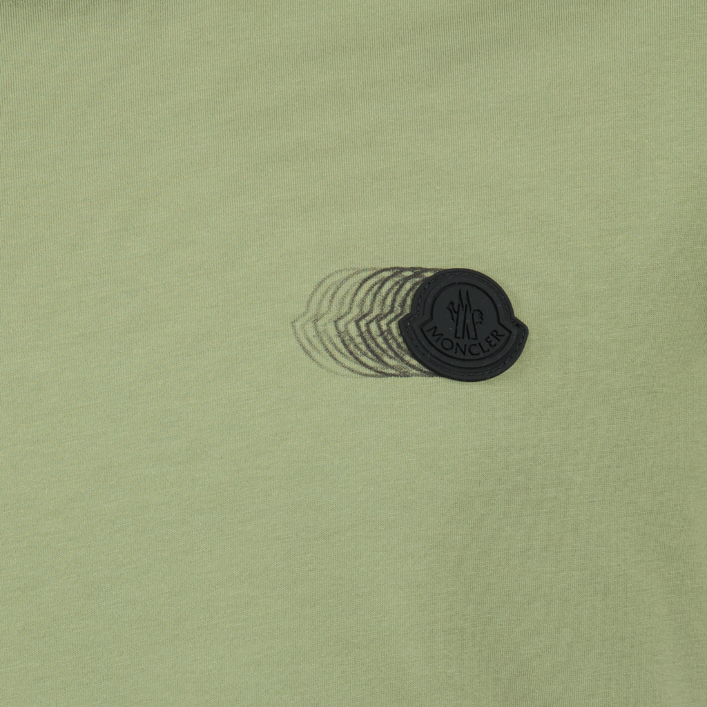 T-shirt T-Shirt con Motivo Logo Sbiadito Moncler Verde Homme