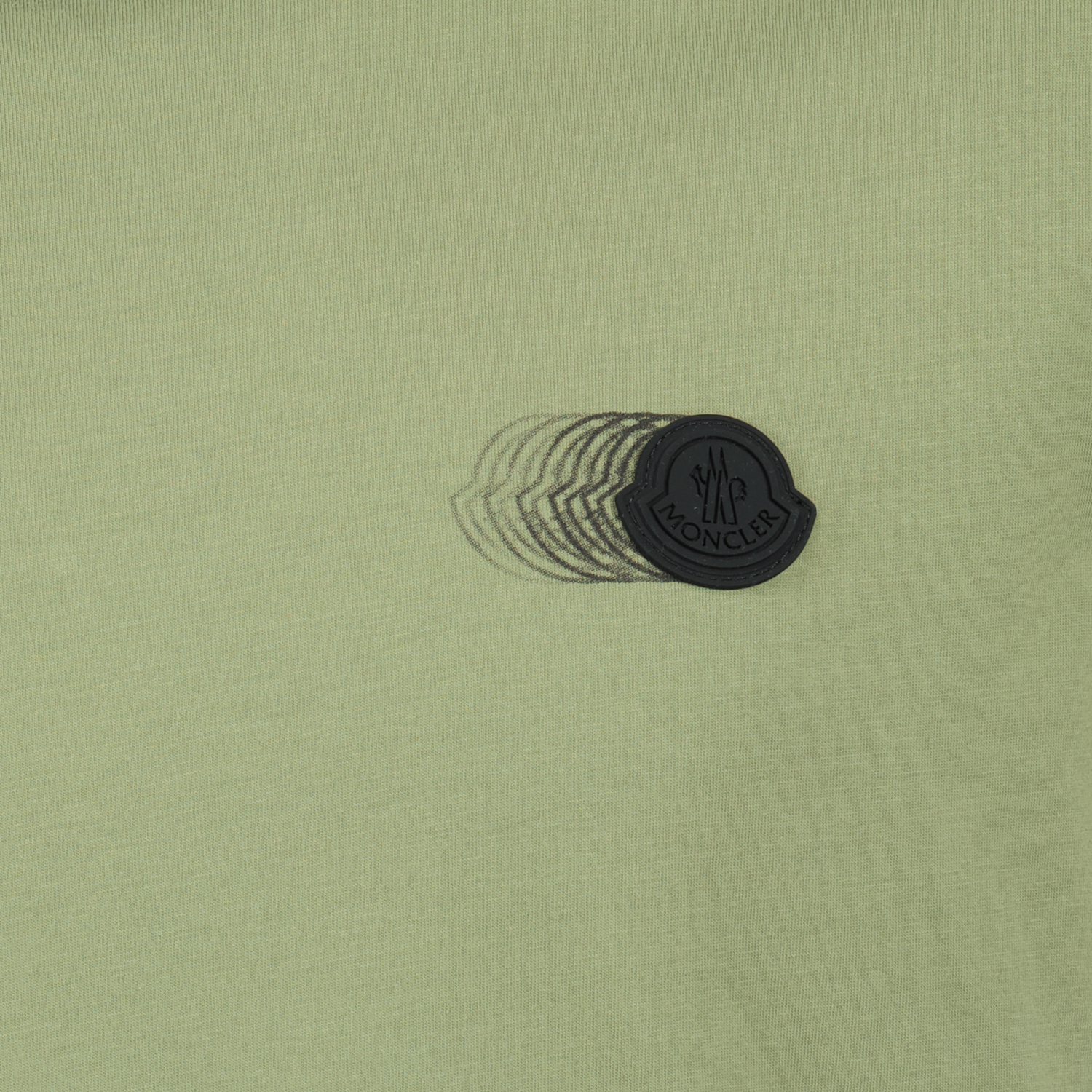 T-shirt T-Shirt con Motivo Logo Sbiadito Moncler Verde Homme