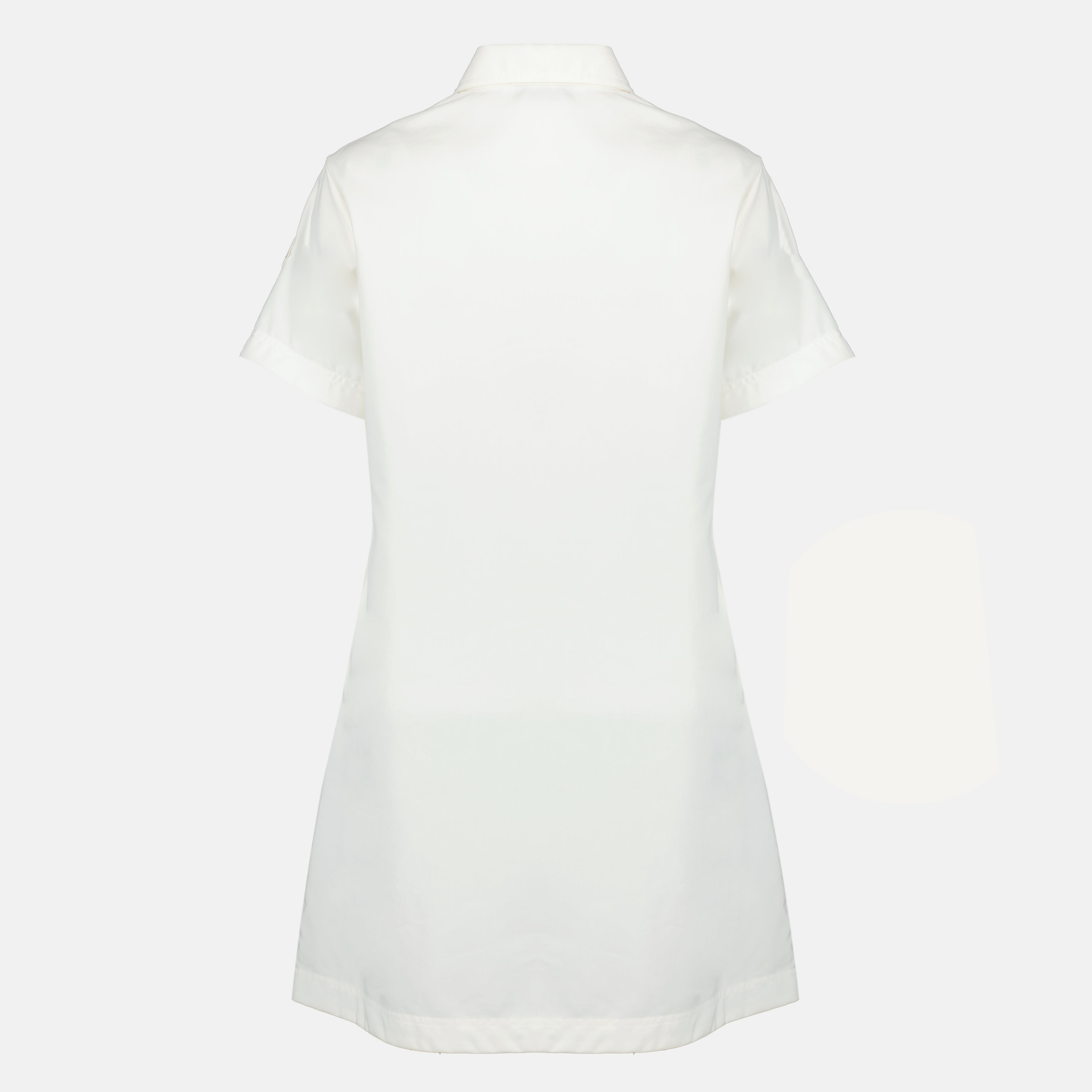 Robes Robe chemise brodée blanche en coton Moncler Blanc Femme