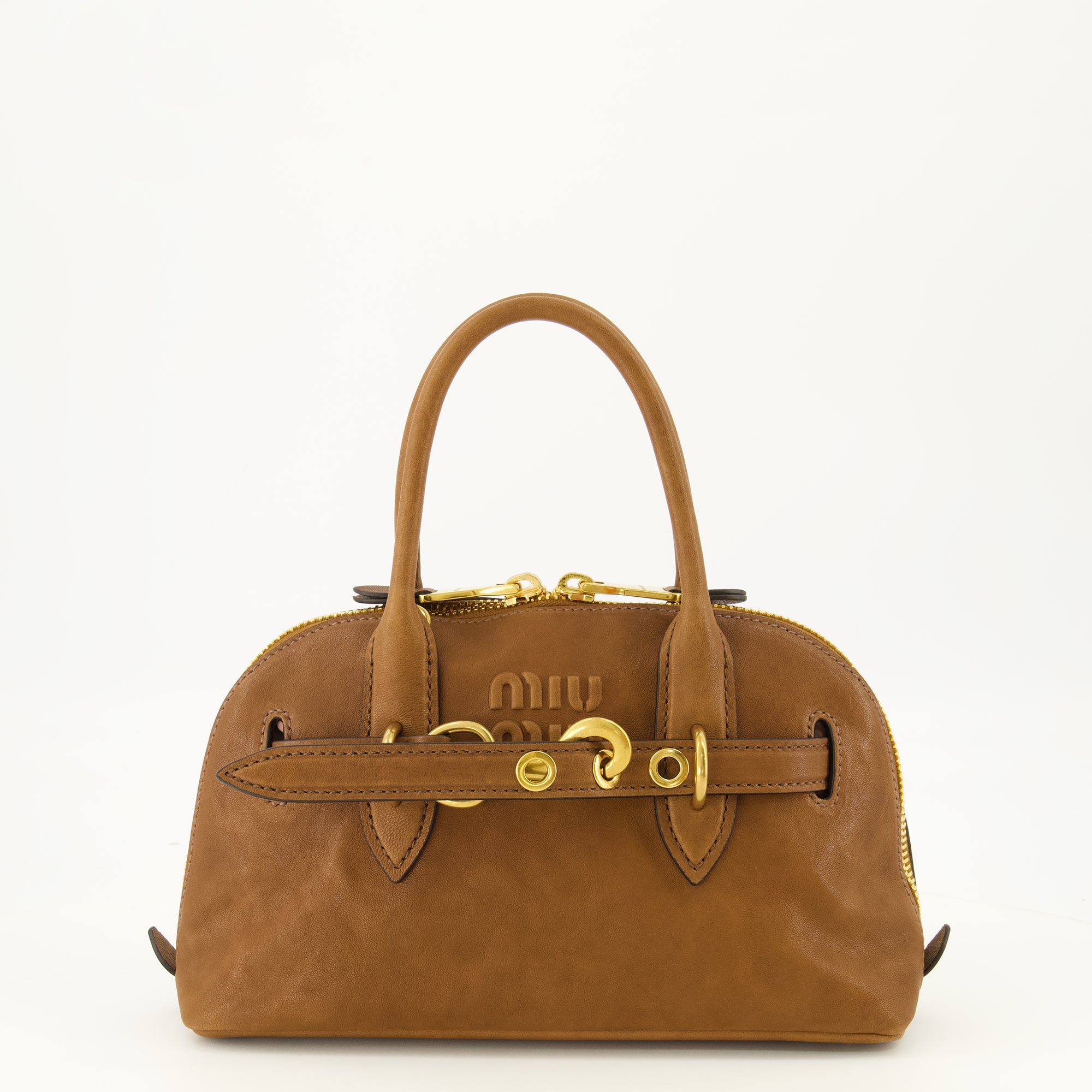 Sacs à main et épaule Saco Aventure em Couro Marron Miu Miu Marron Femme