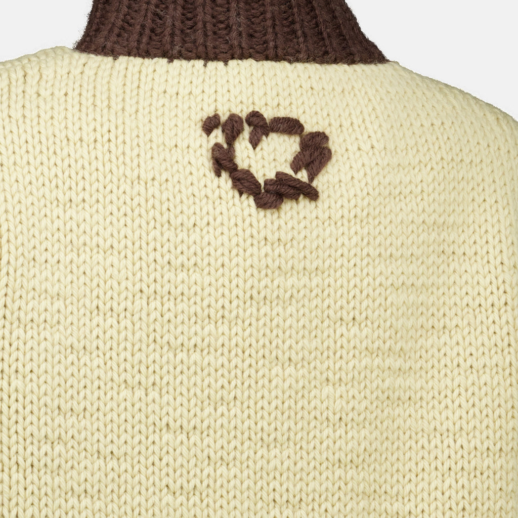 Maille ジップウールカーディガン Prada Marron Femme