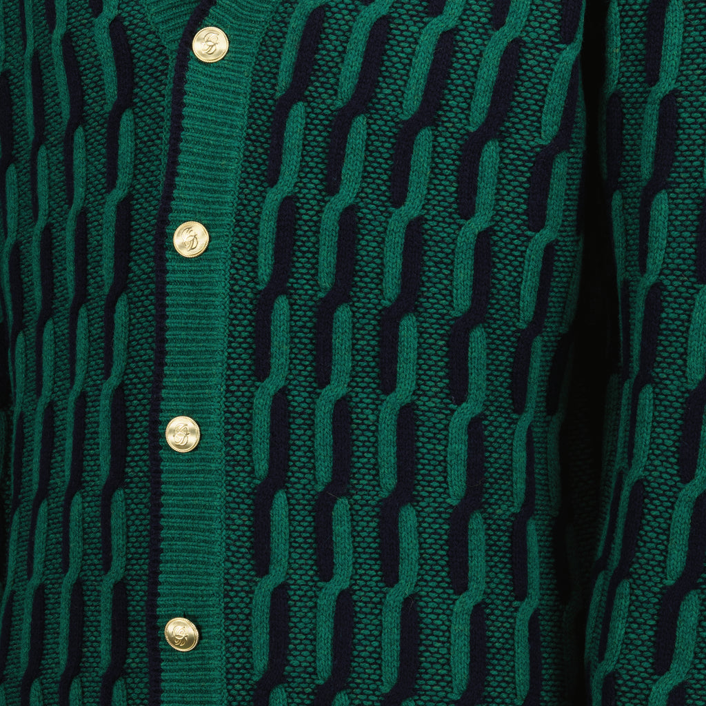 Maille Cardigan bicolore Drole De Monsieur Vert Homme