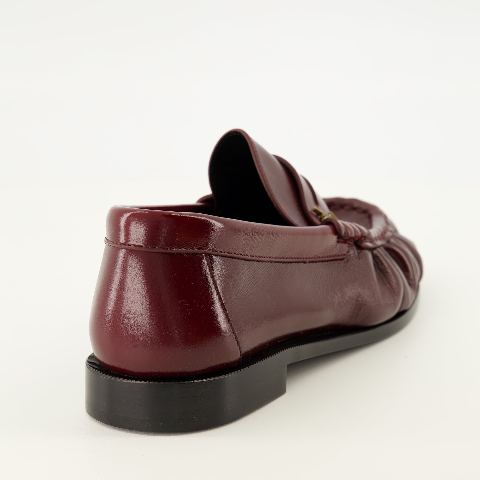 Mocassins 보르도 가죽 로퍼 모카신 Saint Laurent Bordeaux Femme