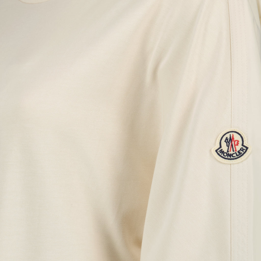 Robes Vestido Mini de Algodão Bege com Cinto Moncler Beige Femme