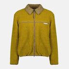 Imagen del artículo chaqueta polar de lana caqui de la marca Ami PARIS para Hombre - Temporada Otoño-Invierno 2025 - Vista Frontal