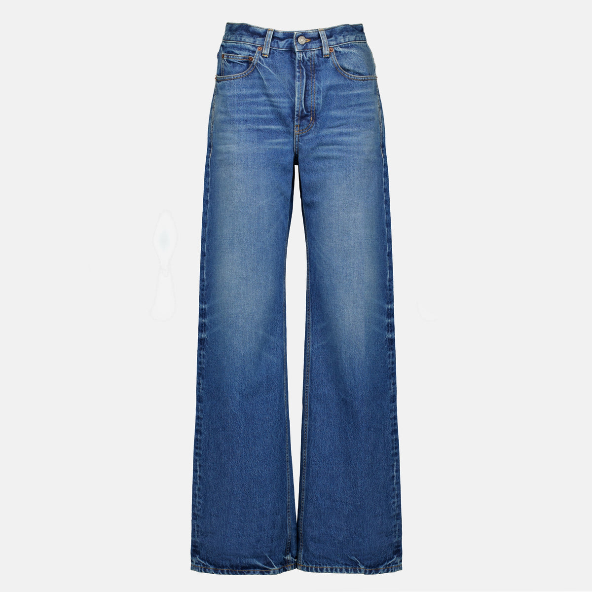 Pantalons 90er Baggy Jeans in Blauem Denim Saint Laurent Bleu Femme