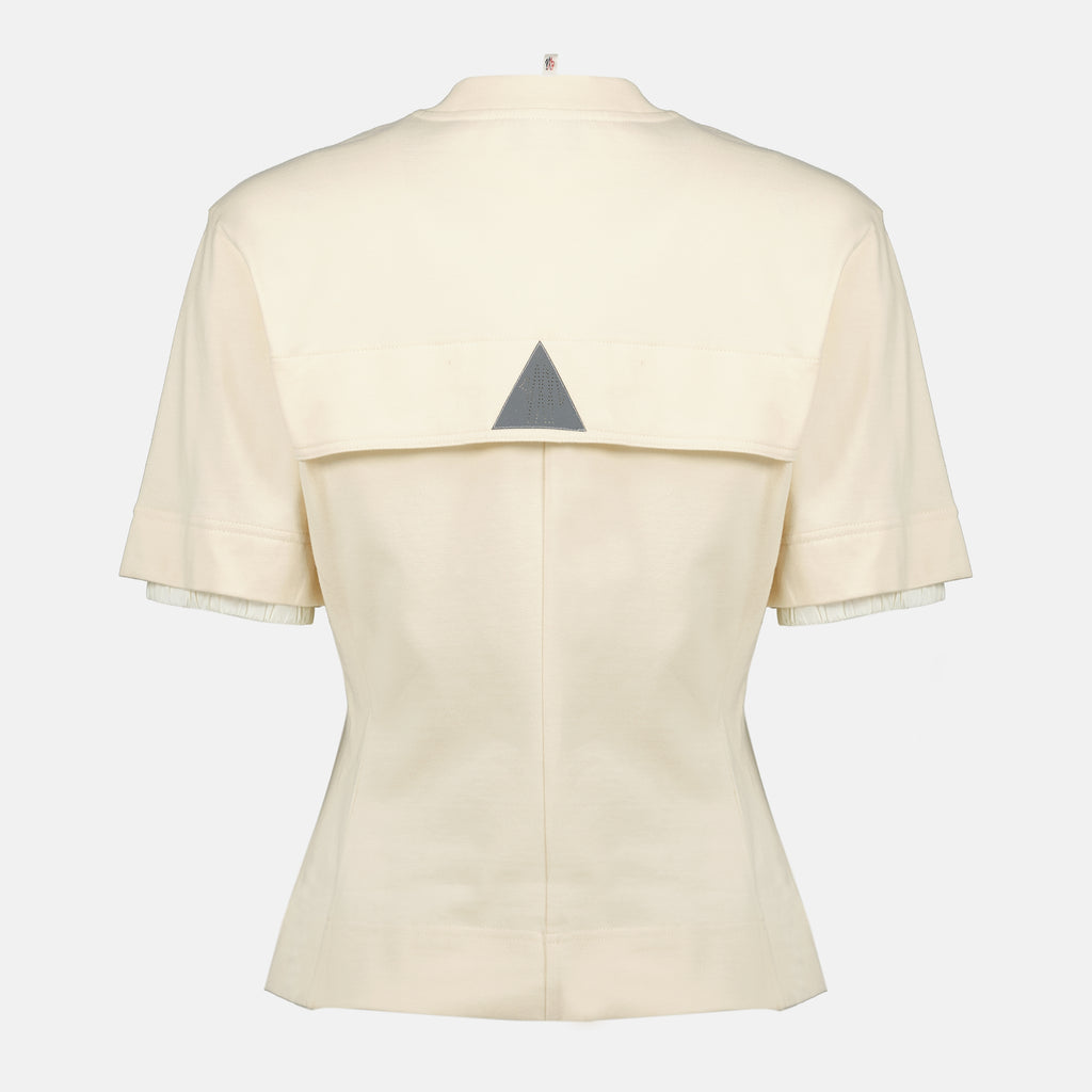 モンクレール・グルノーブルの女性用白ロゴTシャツの画像 - 2026年春夏 - 後ろビュー