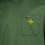 T-shirts Cotton T-shirt Fendi Green Homme