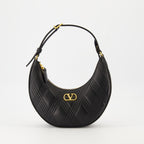 Sacs à main et épaule Mini Hobo Quiltie 67 Bag Valentino Garavani Noir Femme