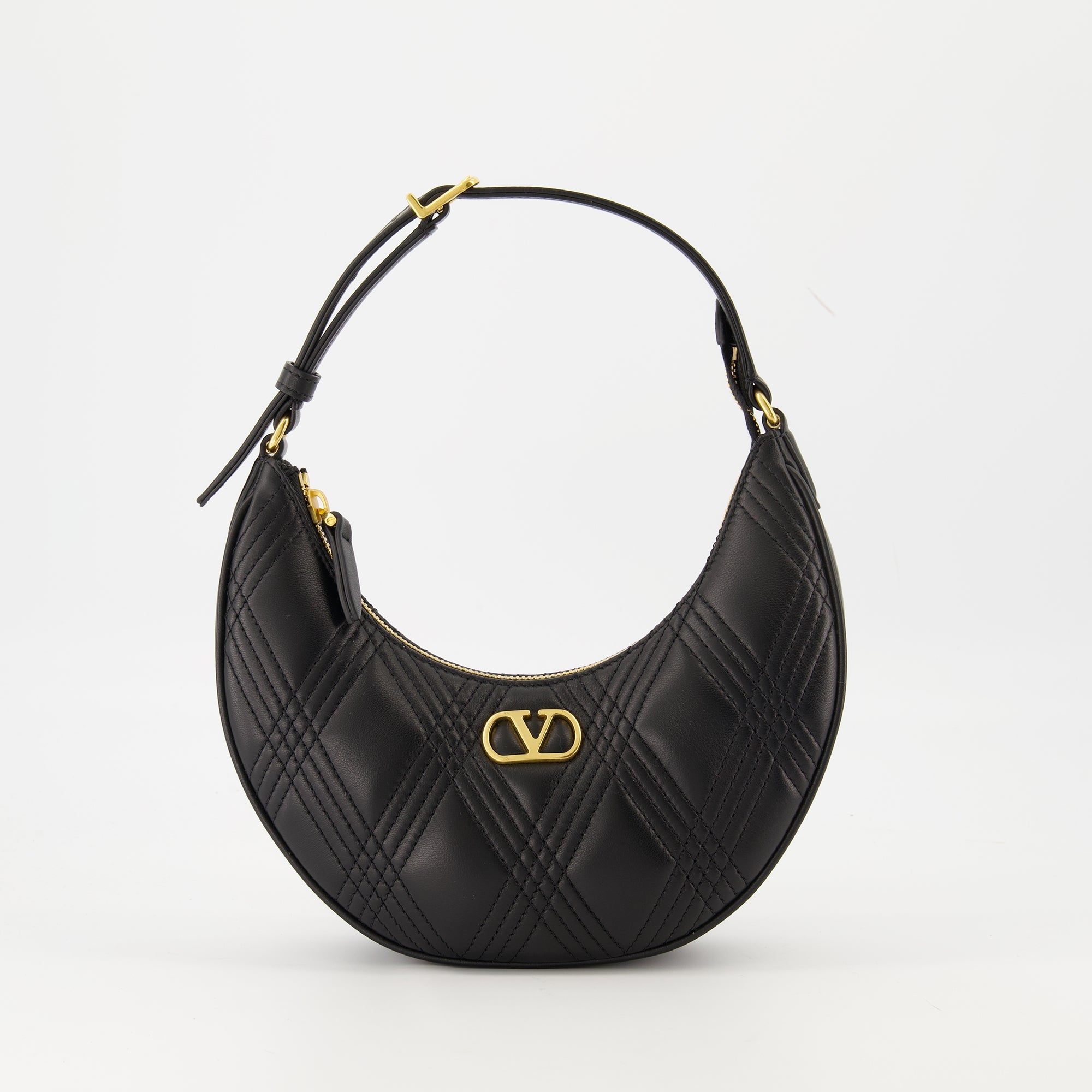 Sacs à main et épaule Mini Hobo Quiltie 67 Tasche Valentino Garavani Noir Femme