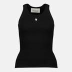 Imagen del top negro Ami de coeur de la marca Ami PARIS para Mujer - Temporada Primavera-Verano 2026 - Vista Frontal