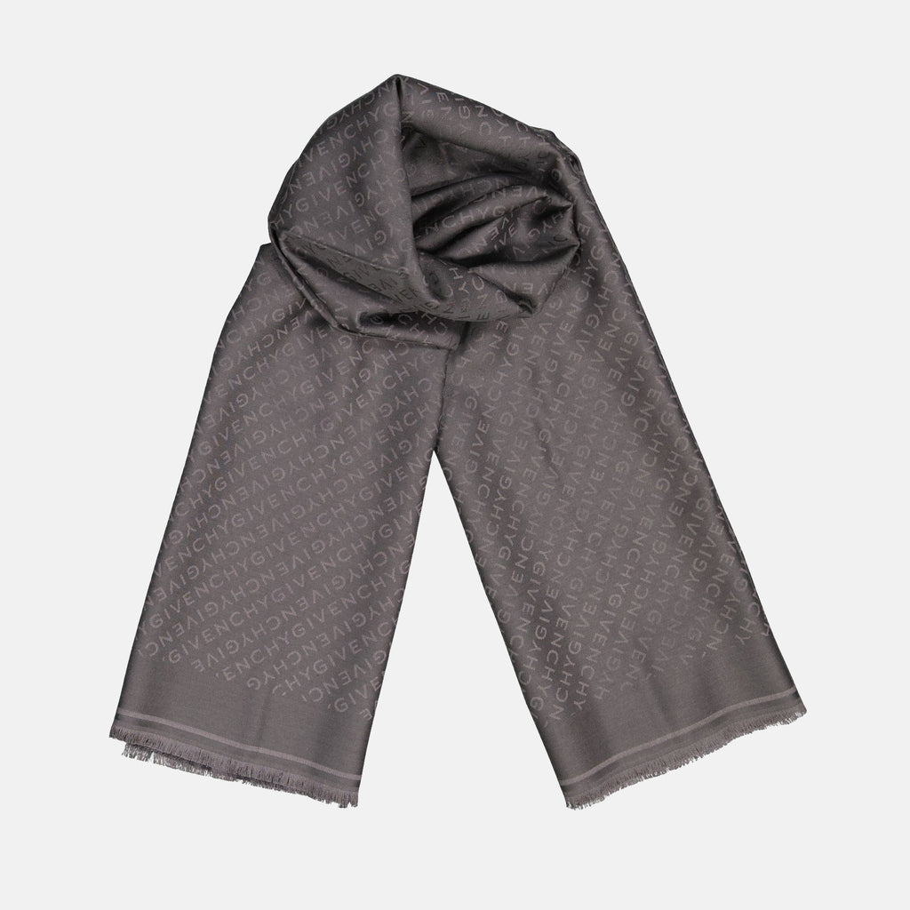 Scarves and gloves Carré de soie monogrammé Givenchy Gray Femme