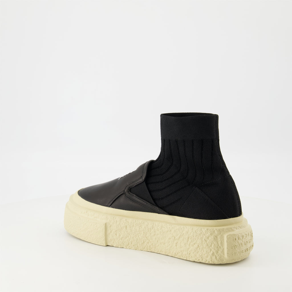 Sneakers Sneakers a Calza con Tacco Mm6 Nero Femme