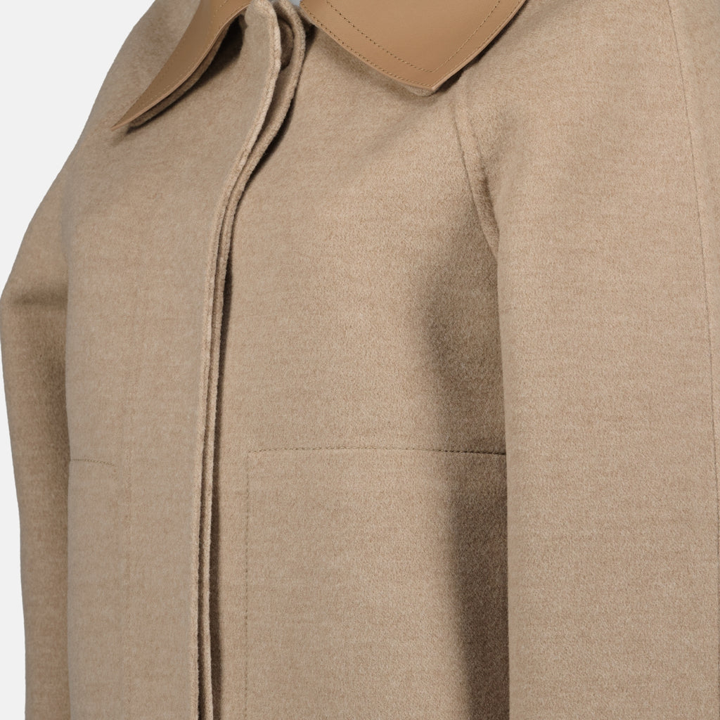 Vestes Blouson en laine Fendi Beige Femme