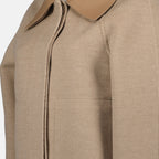 Vestes Blouson en laine Fendi Beige Femme