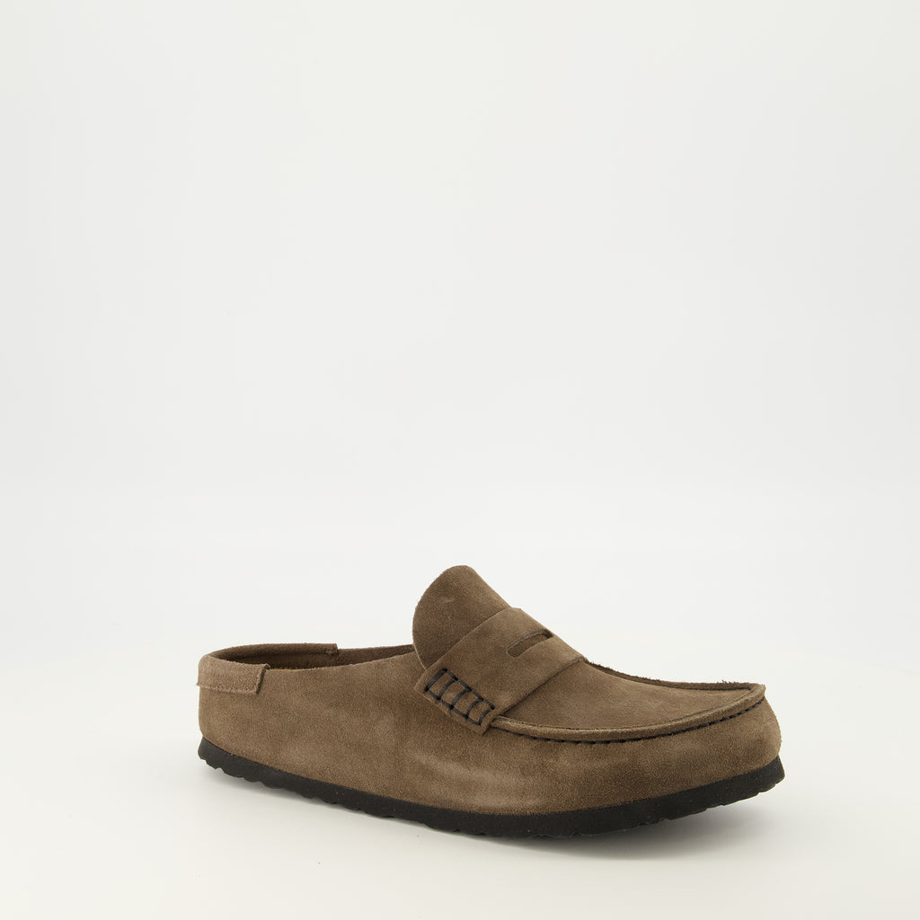 Chaussures ouvertes 뮤ules 나폴리 랩 브라운 Birkenstock Marron Unisexe