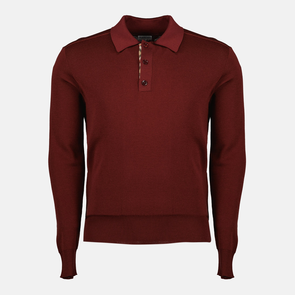Bild des Burberry Herren Poloshirts mit langen Ärmeln - Herbst-Winter 2025 - Vorderansicht
