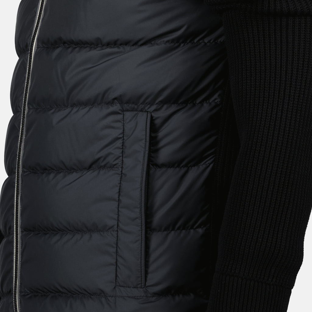 Vestes Veste bi-matière Moncler Noir Homme