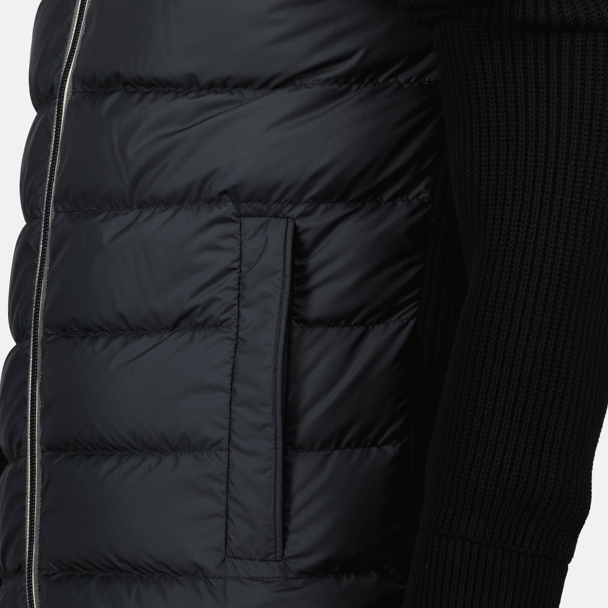 Vestes Veste bi-matière Moncler Noir Homme