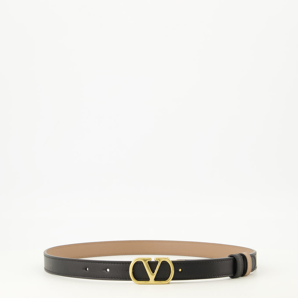 Ceintures Cinturón Reversible VLogo Beige y Negro 20 mm Valentino Garavani Beige Femme